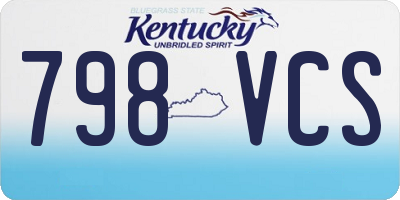 KY license plate 798VCS