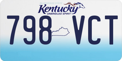 KY license plate 798VCT