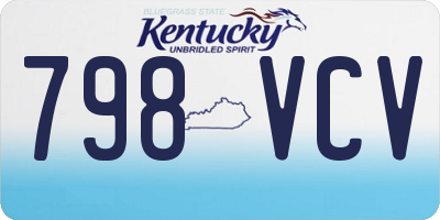 KY license plate 798VCV