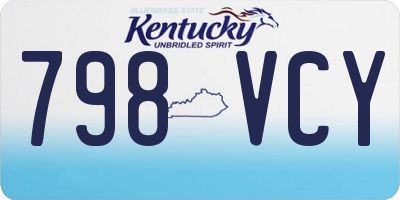 KY license plate 798VCY