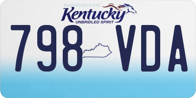 KY license plate 798VDA