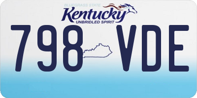 KY license plate 798VDE