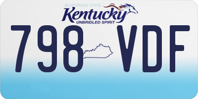 KY license plate 798VDF