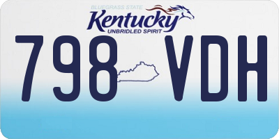 KY license plate 798VDH