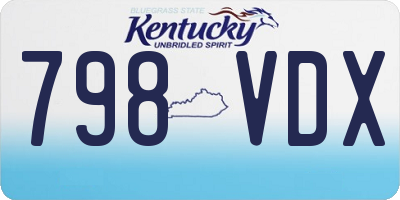 KY license plate 798VDX