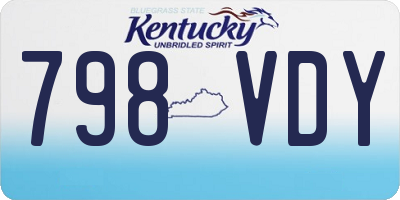 KY license plate 798VDY
