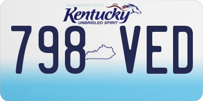 KY license plate 798VED