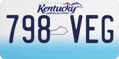 KY license plate 798VEG