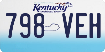 KY license plate 798VEH