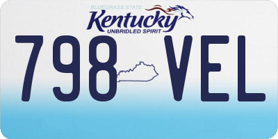KY license plate 798VEL