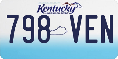 KY license plate 798VEN