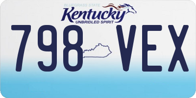KY license plate 798VEX