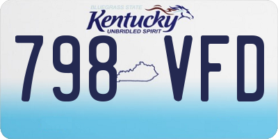 KY license plate 798VFD