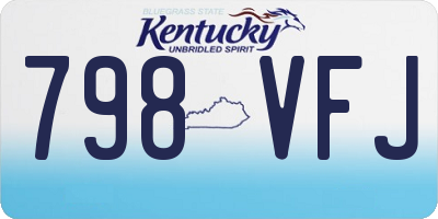 KY license plate 798VFJ
