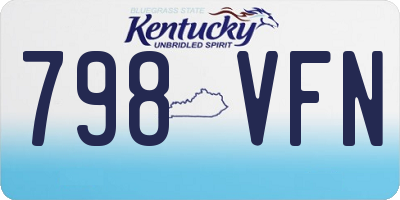 KY license plate 798VFN