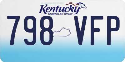 KY license plate 798VFP