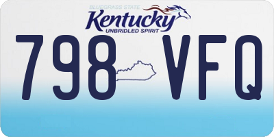 KY license plate 798VFQ