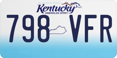 KY license plate 798VFR