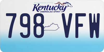 KY license plate 798VFW