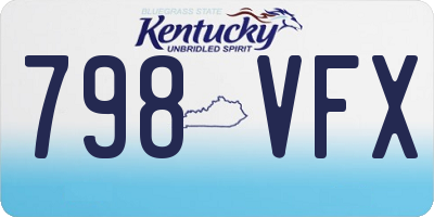 KY license plate 798VFX