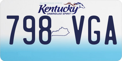KY license plate 798VGA