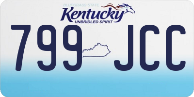 KY license plate 799JCC