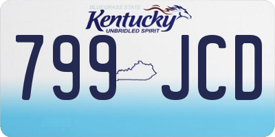 KY license plate 799JCD