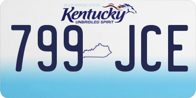 KY license plate 799JCE