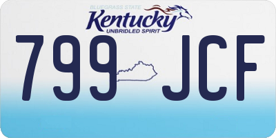 KY license plate 799JCF