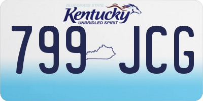 KY license plate 799JCG