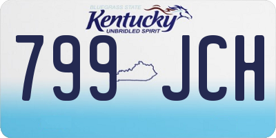 KY license plate 799JCH