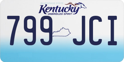 KY license plate 799JCI