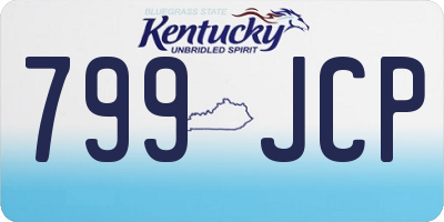 KY license plate 799JCP