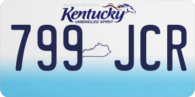 KY license plate 799JCR