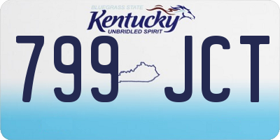 KY license plate 799JCT