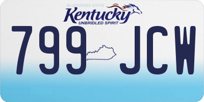 KY license plate 799JCW