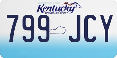 KY license plate 799JCY