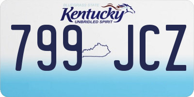 KY license plate 799JCZ