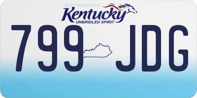 KY license plate 799JDG