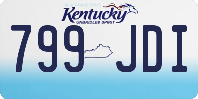 KY license plate 799JDI