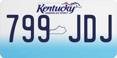 KY license plate 799JDJ