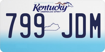 KY license plate 799JDM