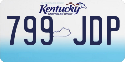 KY license plate 799JDP