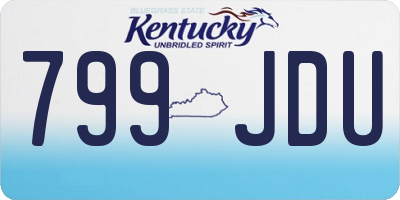KY license plate 799JDU