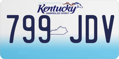 KY license plate 799JDV