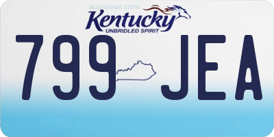 KY license plate 799JEA