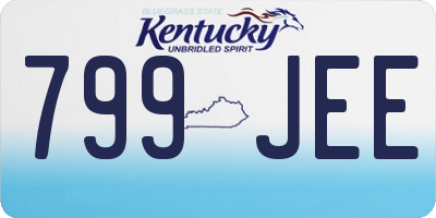 KY license plate 799JEE