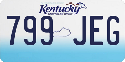 KY license plate 799JEG