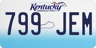 KY license plate 799JEM
