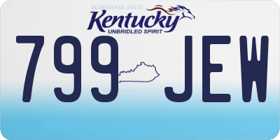 KY license plate 799JEW